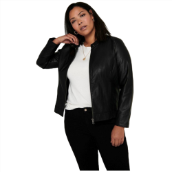 Plus size ladies on sale leather jackets uk